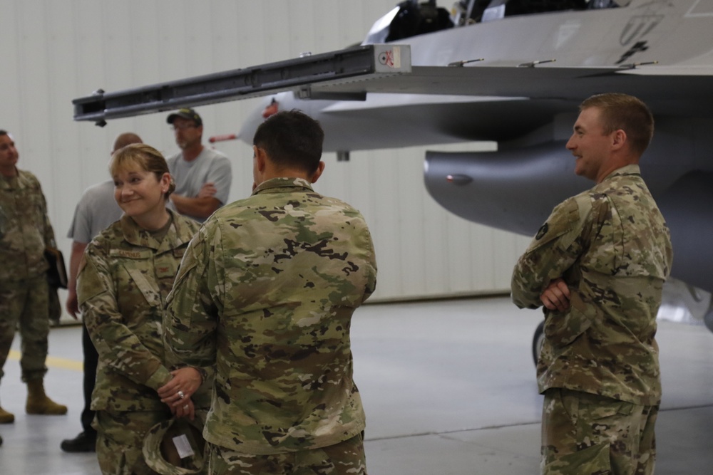 Iowa National Guard leadership visit Task Force West and 185th Air Refueling Wing