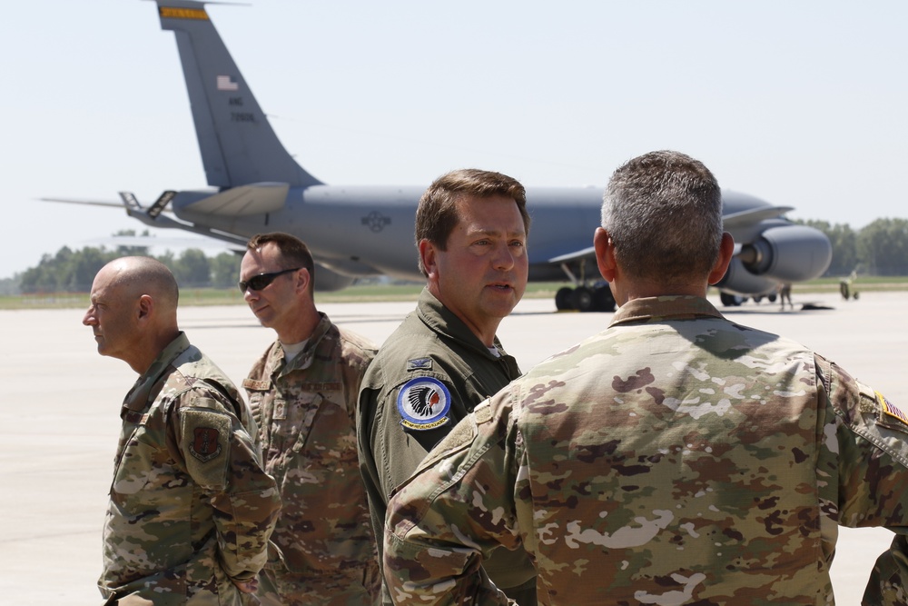 Iowa National Guard leadership visit Task Force West and 185th Air Refueling Wing