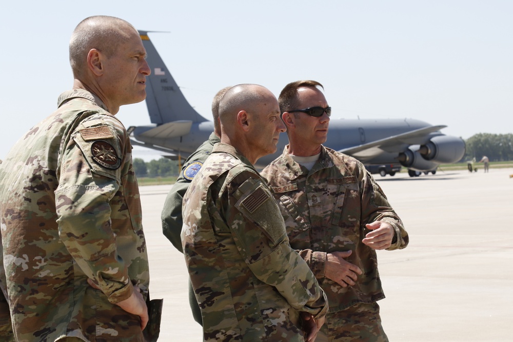 Iowa National Guard leadership visit Task Force West and 185th Air Refueling Wing