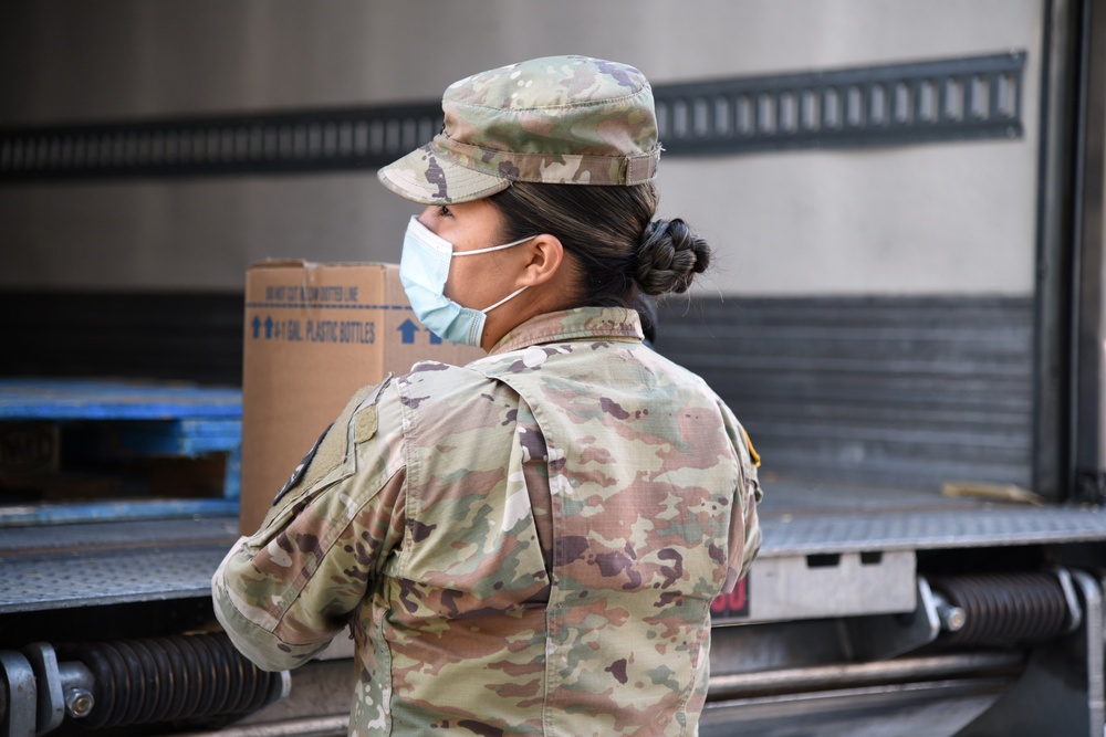 Arizona National Guard picked up food and supplies destined for the Hopi Tribe