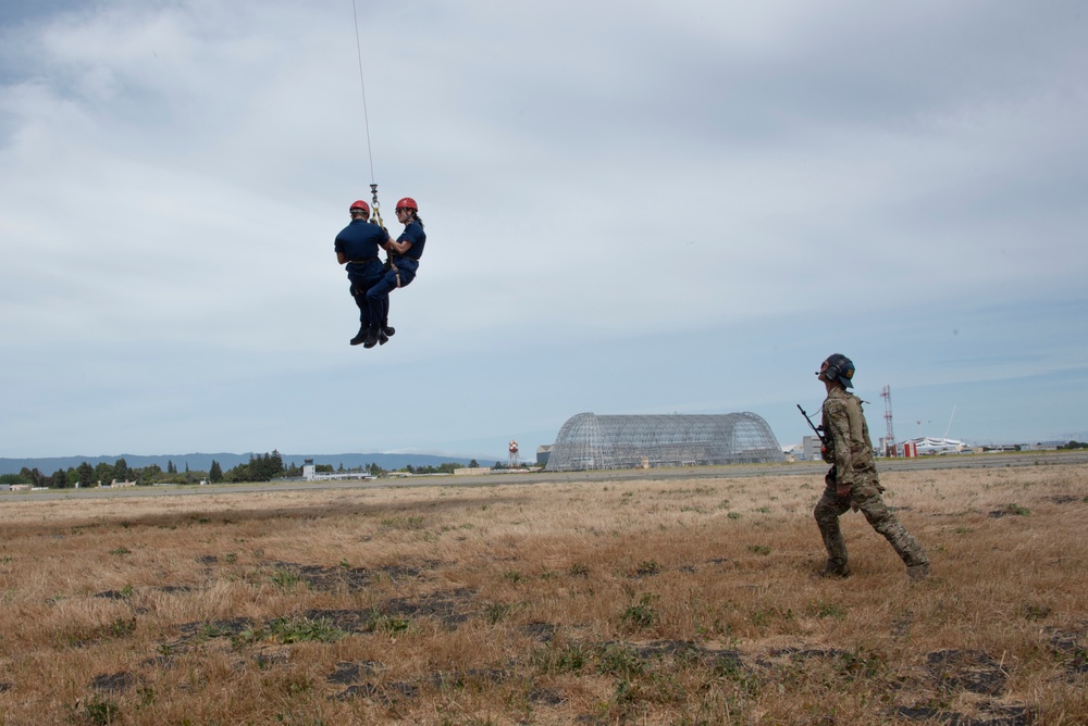 Hoist Operations at Moffet Air National Guard Base