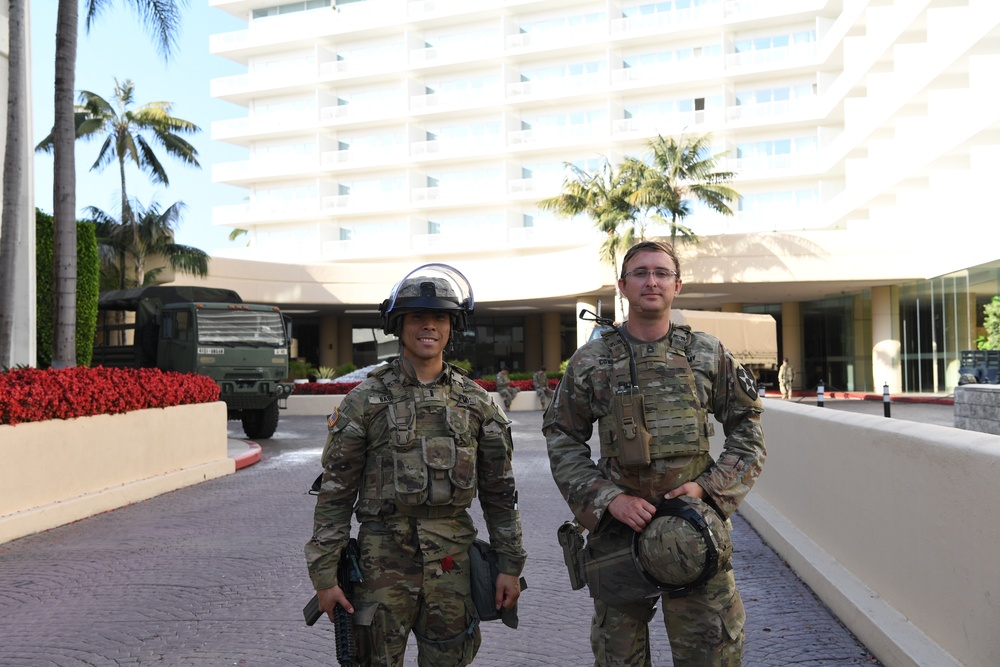 Cal Guard's 1-185th Soldiers protect the lives and properties of Rodeo Drive in Beverly Hills, California