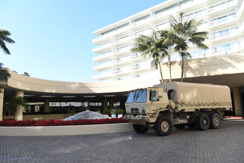 Cal Guard's 1-185th Soldiers protect the lives and properties of Rodeo Drive in Beverly Hills, California