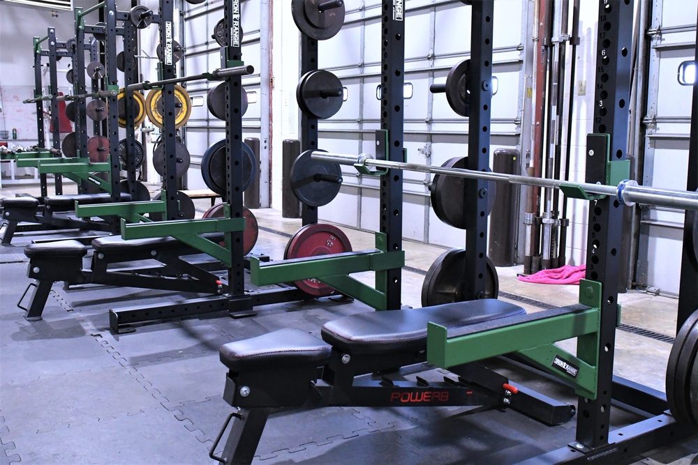 Fort Knox Middle High School upgrading football team wall locker, athletics weight room