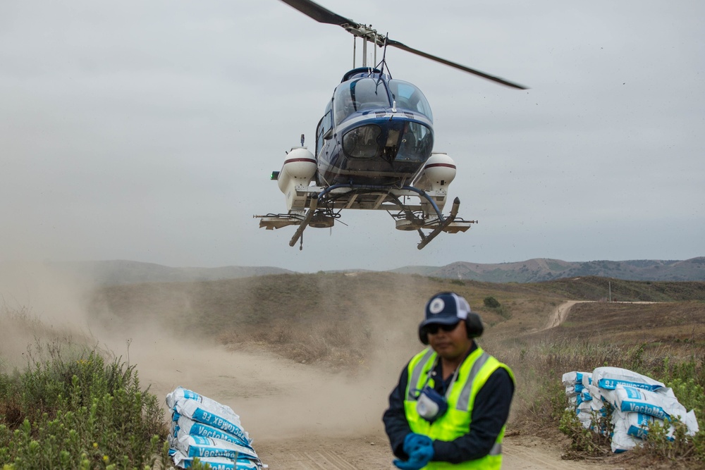 Camp Pendleton conducts aerial dropping for mosquito control, West Nile Virus mitigation