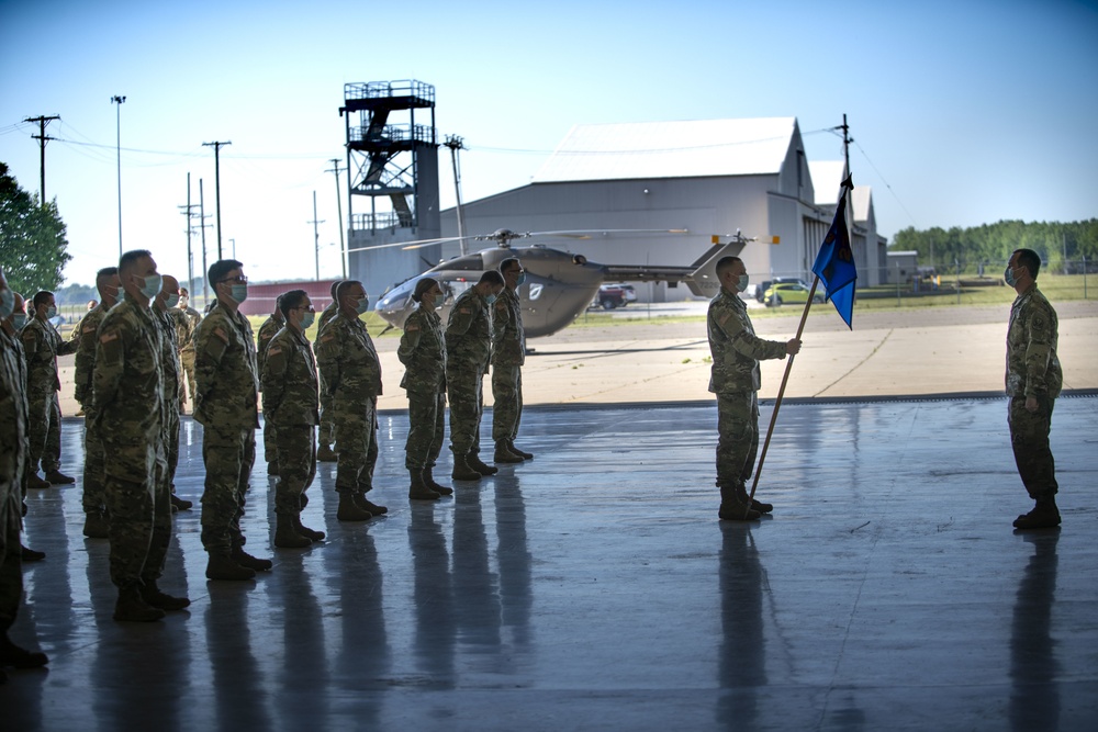 Michigan Gov. and Adjutant Gen. Participate in “Motor City Muscle“ Socially Distanced Deployment Ceremony