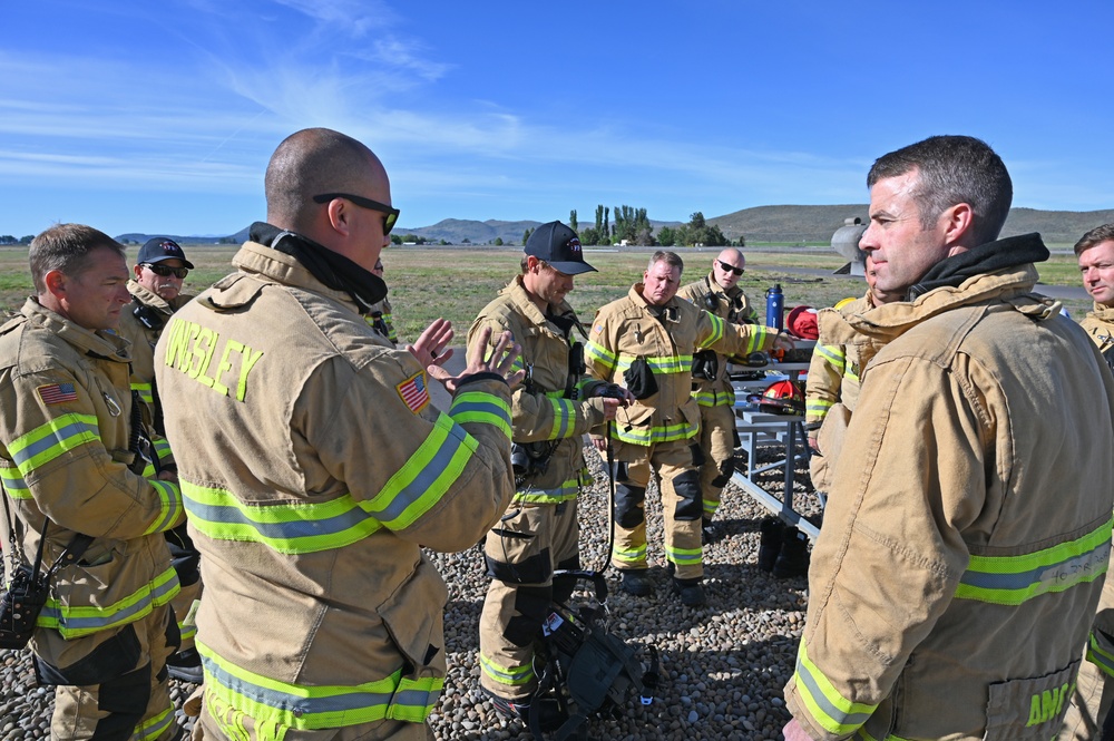 Kignsley Fire Department trains with real fire
