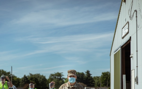 Michigan National Guard conducted COVID-19 testing in Coldwater, Mich.