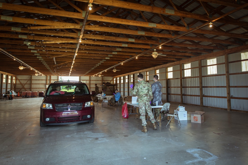 Michigan National Guard conducted COVID-19 testing in Coldwater, Mich.