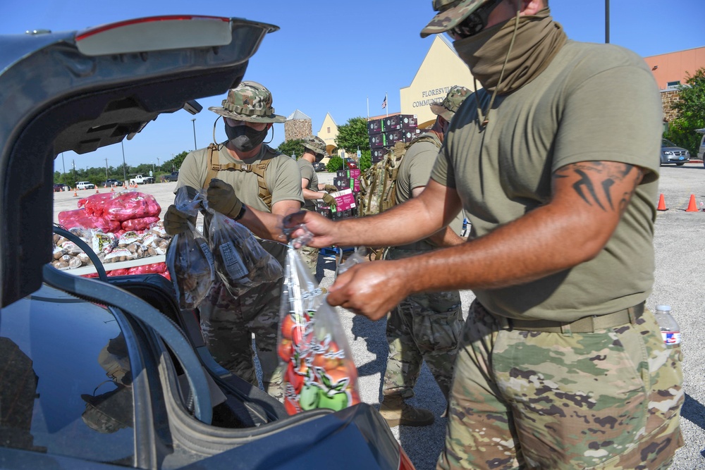 Air and Army National Guardsmen assist local Texas residents