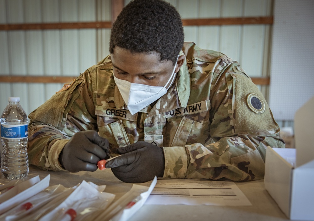 Michigan National Guard conducted COVID-19 testing in Coldwater, Mich.