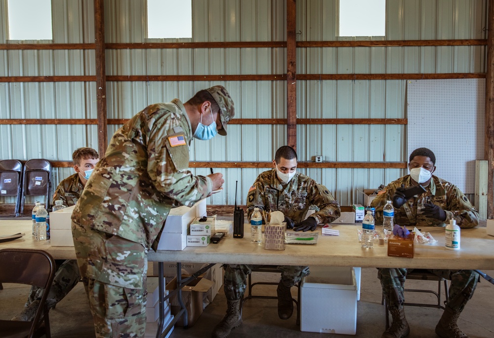 Michigan National Guard conducted COVID-19 testing in Coldwater, Mich.