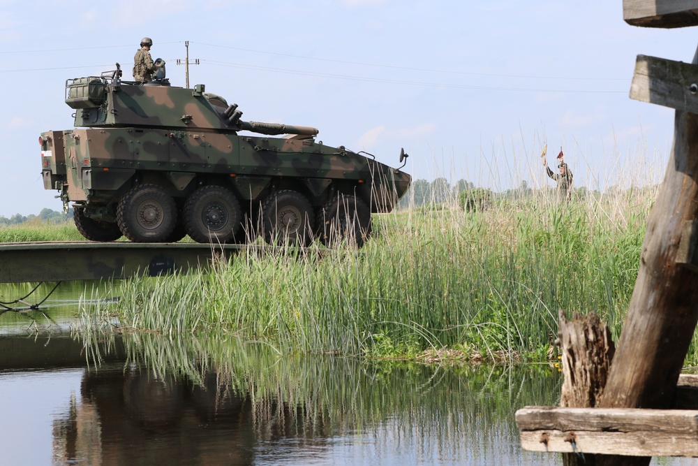 eFP Battle Group Poland conducts Bull Run 12 bridging operation rehearsal
