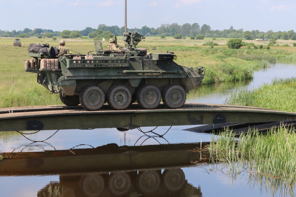 eFP Battle Group Poland conducts Bull Run 12 bridging operation rehearsal