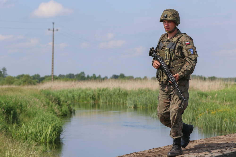 eFP Battle Group Poland conducts Bull Run 12 bridging operation rehearsal