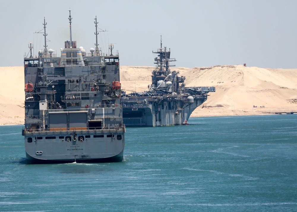 USS New York transits Suez Canal