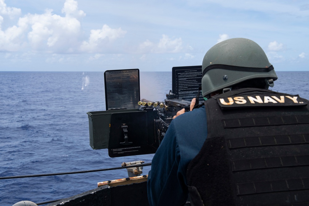 USS Sterett Sailors Participate in a Live Fire Exercise