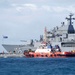 Australian frigate HMAS Toowoomba Visits Diego Garcia