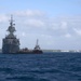 Australian frigate HMAS Toowoomba Visits Diego Garcia