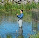 Inspecting plantings at Unity Island
