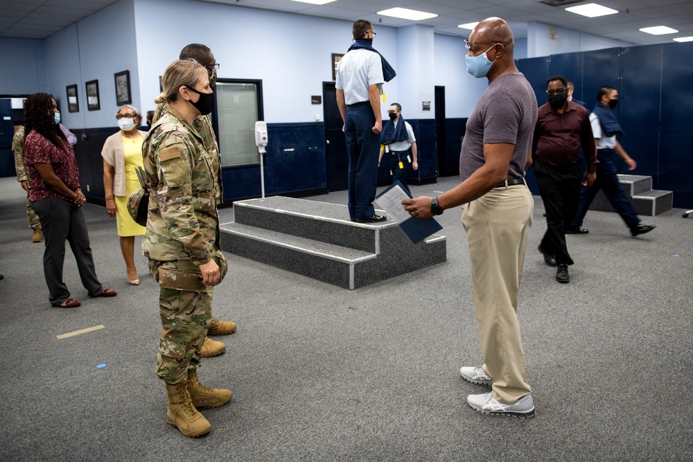 Brig. Gen. Caroline M. Miller tours JBSA-Lackland facilities