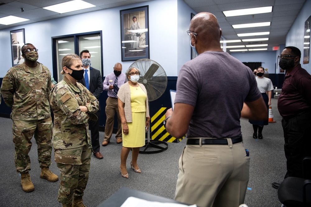 Brig. Gen. Caroline M. Miller tours JBSA-Lackland facilities