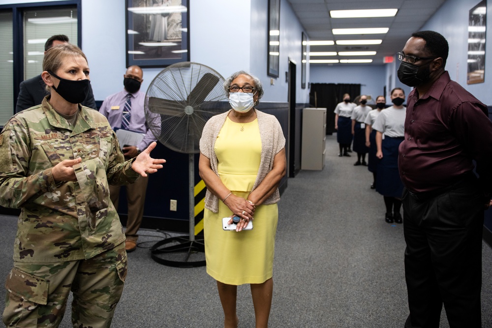 Brig. Gen. Caroline M. Miller tours JBSA-Lackland facilities