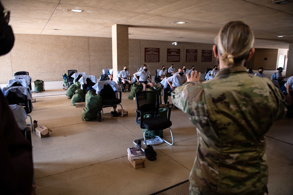 Brig. Gen. Caroline M. Miller tours JBSA-Lackland facilities