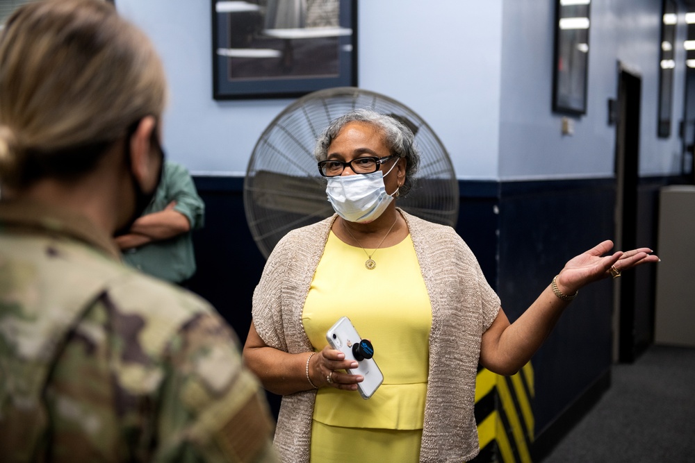 Brig. Gen. Caroline M. Miller tours JBSA-Lackland facilities