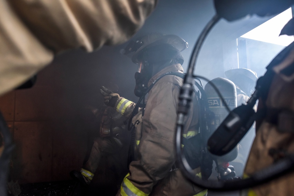 180FW Firefighters Train With Live Fires