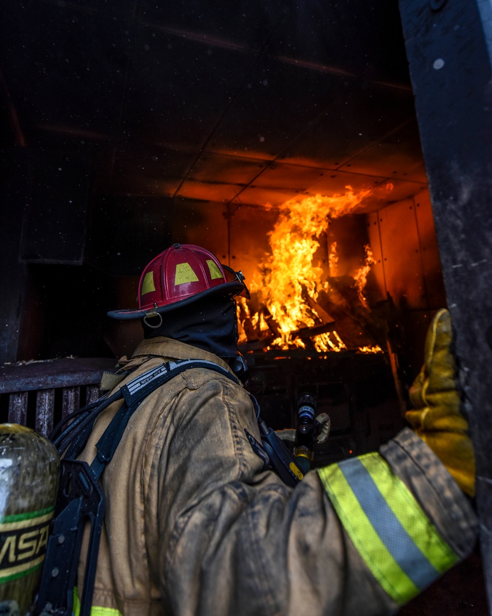 180FW Firefighters Train With Live Fires