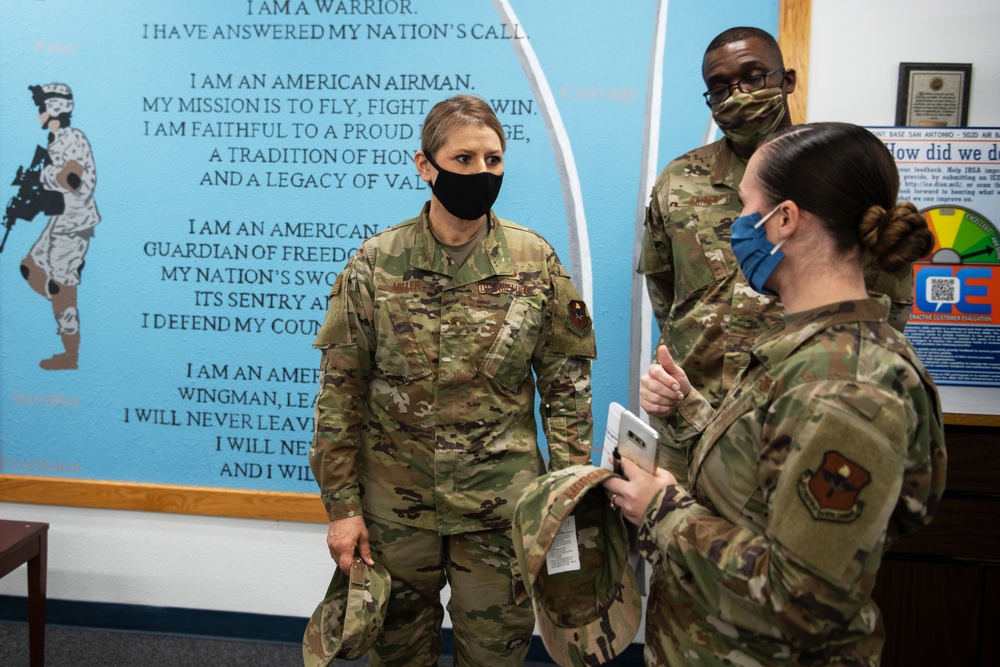 Brig. Gen. Caroline M. Miller tours JBSA-Lackland facilities