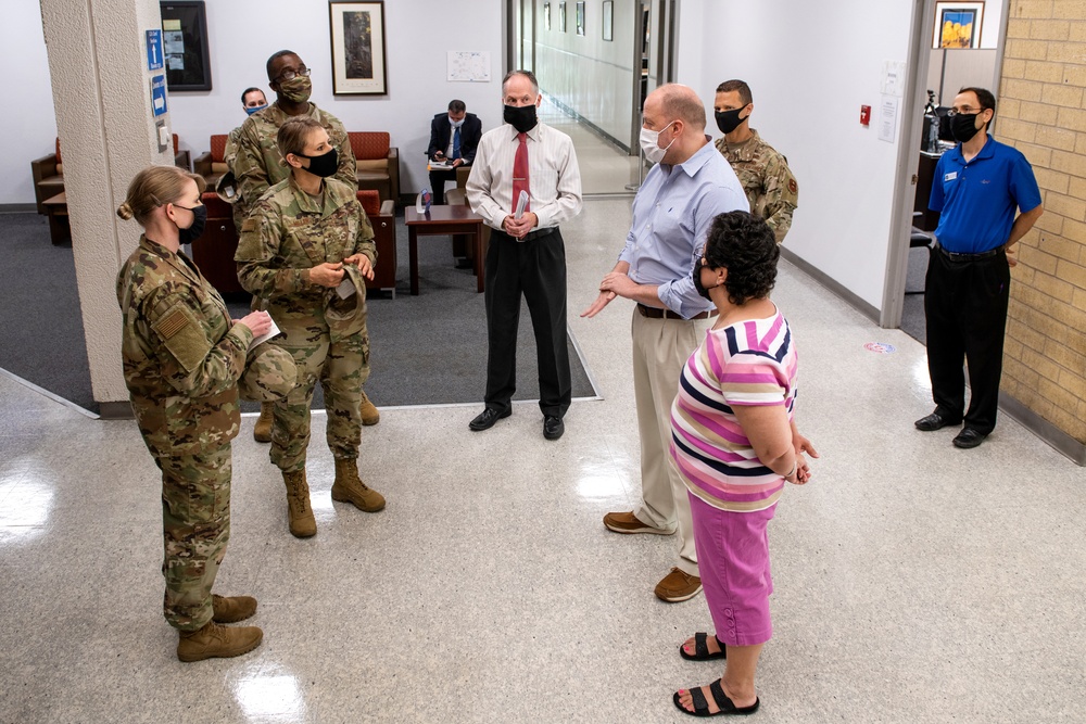 Brig. Gen. Caroline M. Miller tours JBSA-Lackland facilities