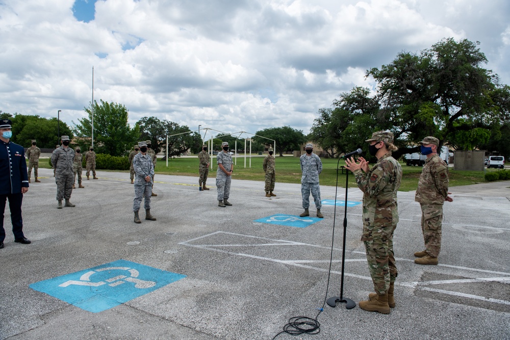 Brig. Gen. Caroline M. Miller tours JBSA-Lackland facilities