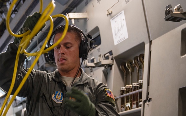 729th AS provides airlift for 452 AES check rides