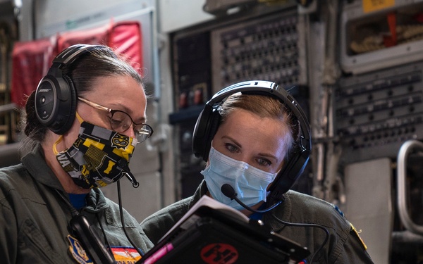 729th AS provides airlift for 452 AES check rides