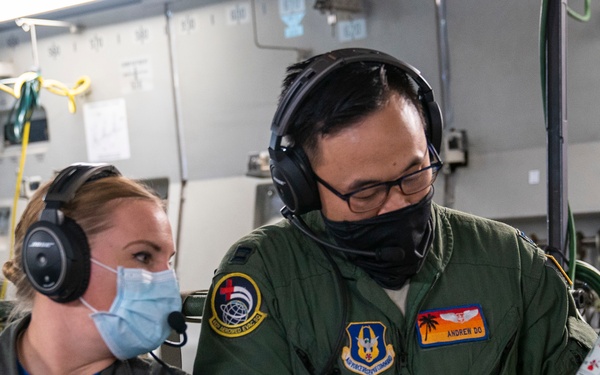 729th AS provides airlift for 452 AES check rides