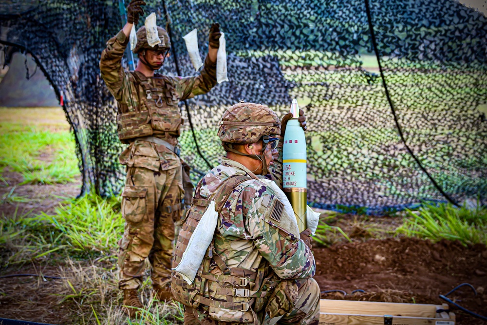 Fire missions at the gun line