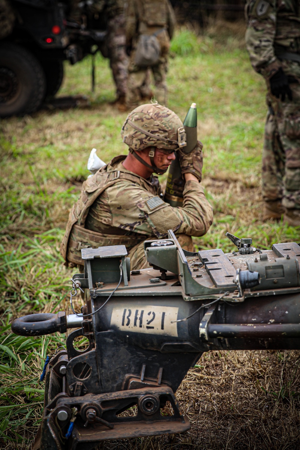 Fire missions at the gun line