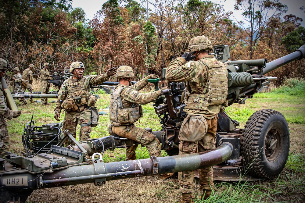 Fire missions at the gun line