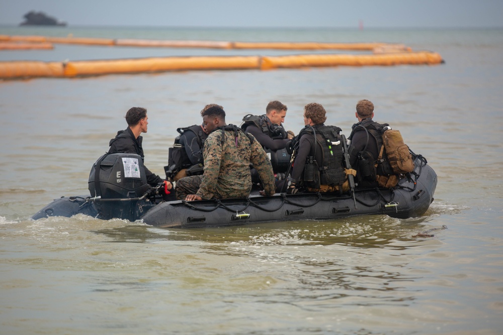 Suit Up: Marines with the Amphibious Reconnaissance Platoon prepare to conduct clandestine subsurface infiltration