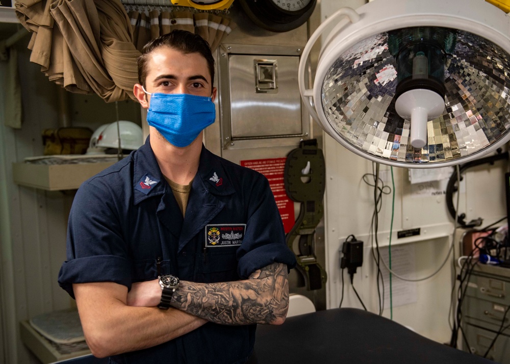 Hospital Corpsman Aboard USS Mustin