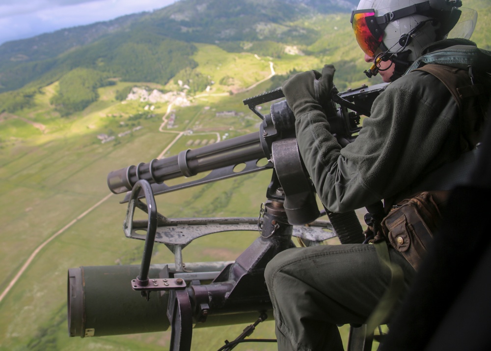 Marine Expeditionary Unit aviation assets conduct live-fire training in Albania