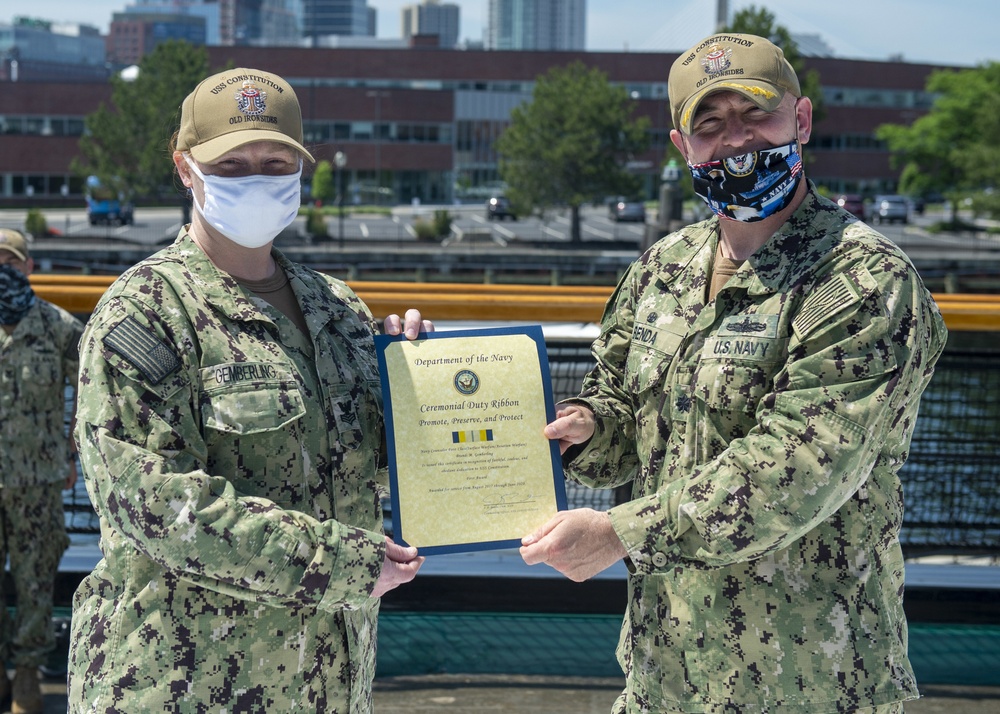 Sailors Assigned to USS Constitution Perform Sail Training