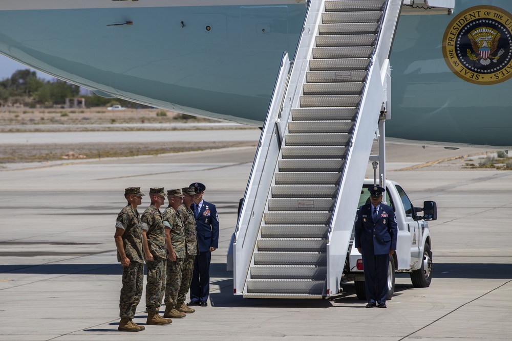 President Donald J. Trump arrives in Yuma