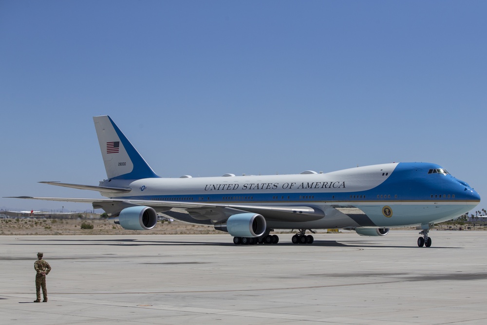 President Donald J. Trump arrives in Yuma