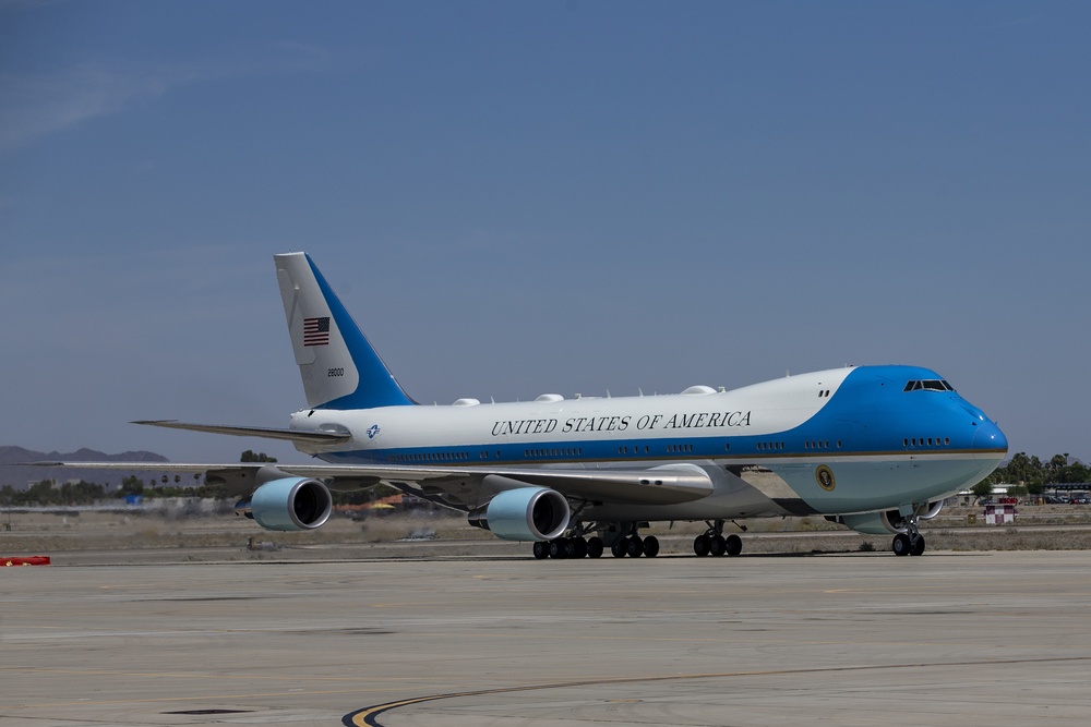 President Donald J. Trump arrives in Yuma