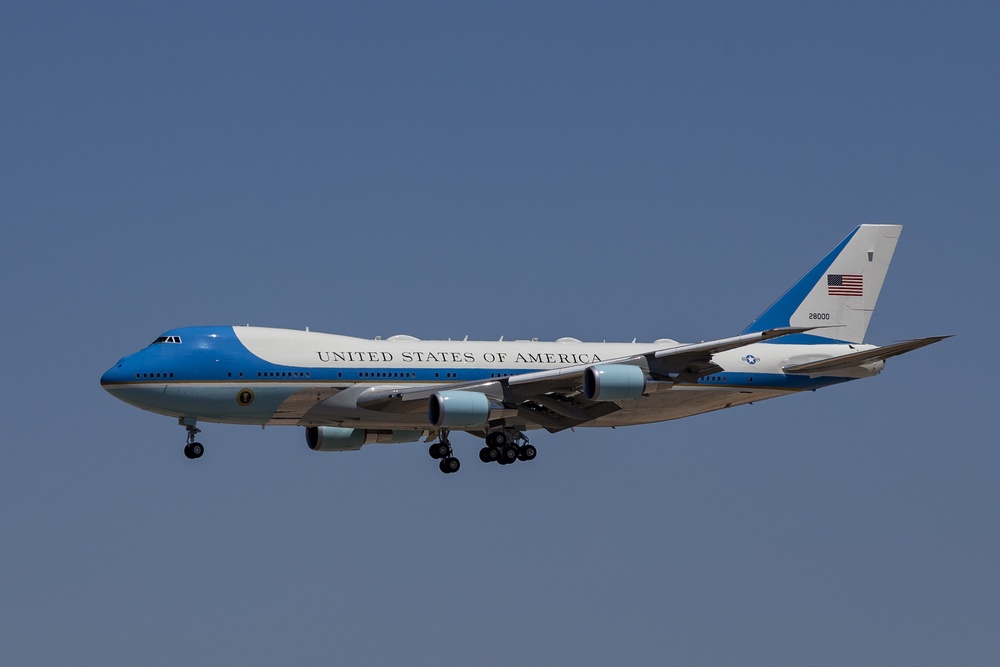 President Donald J. Trump arrives in Yuma