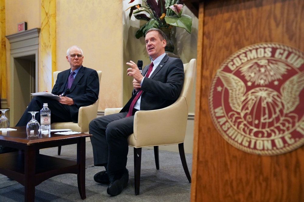 USAID Administrator Mark Green speaks at the Executive Council on Diplomacy luncheon.