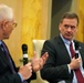 USAID Administrator Mark Green speaks at the Executive Council on Diplomacy luncheon.